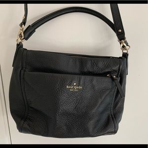 Kate Spade black cobble leather purse, like new!